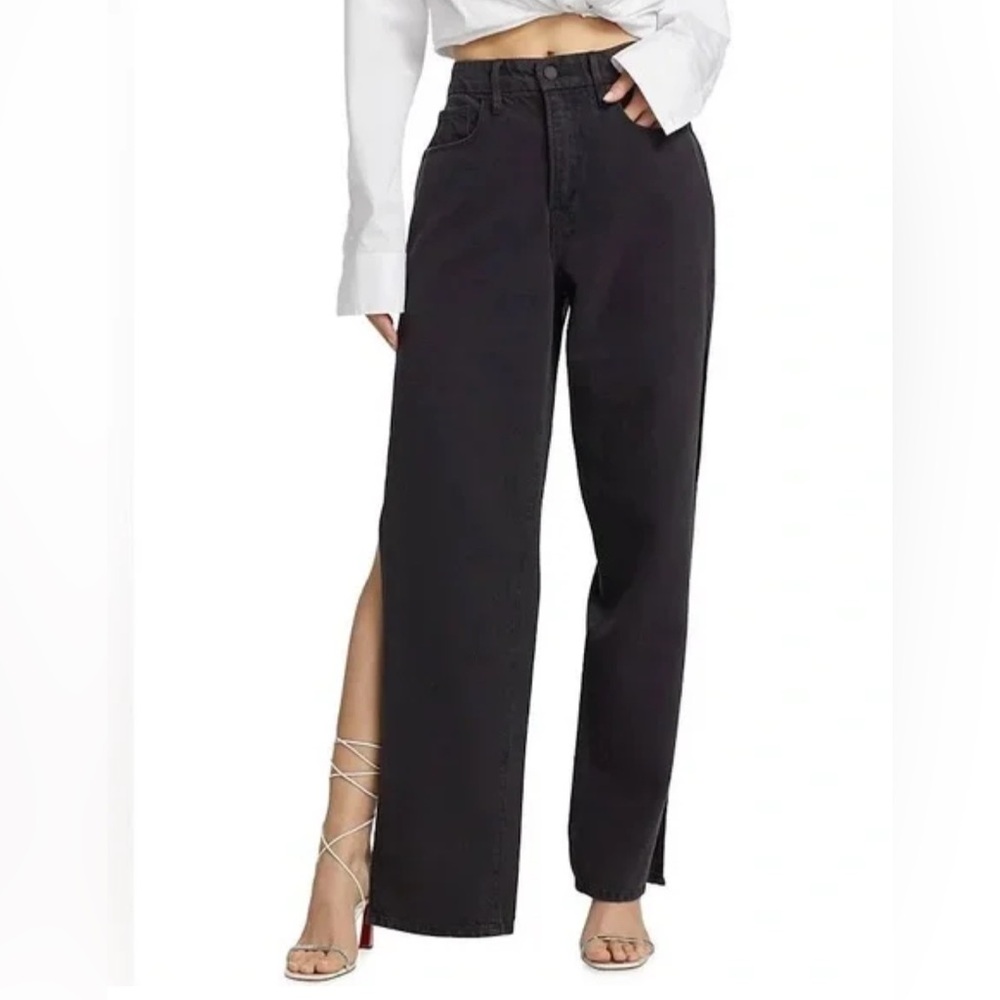GOOD AMERICAN Good Boy Side Slit Jeans - Picture 6 of 13